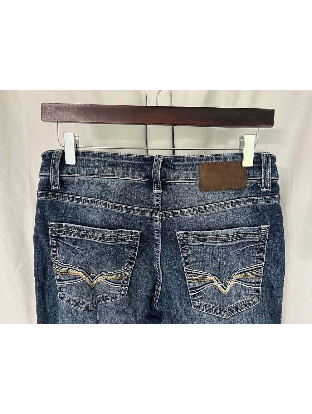 BKE Buckle Men's Dark Blue Wash Alec Straight Slim Jeans 30 x 32